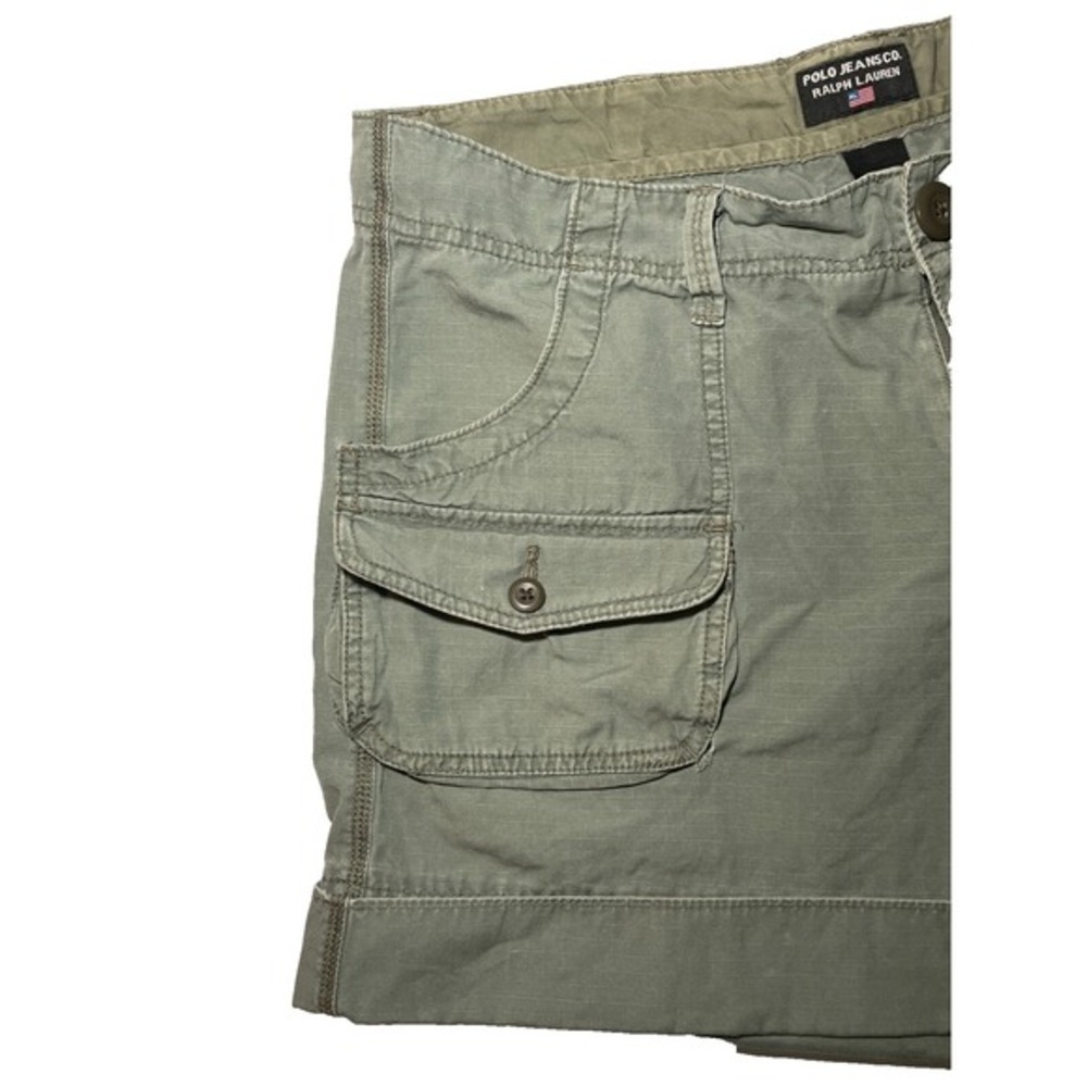 Polo Ralph Lauren Women's Green Cuffed Cargo Shorts - 10 - Picture 2 of 5